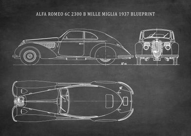 Alfa Romeo 6C Blueprint