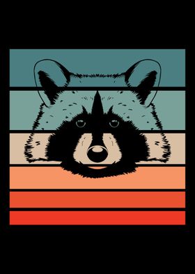 Raccoon Retro Vintage