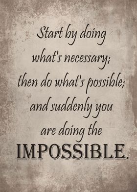 Doing the impossible