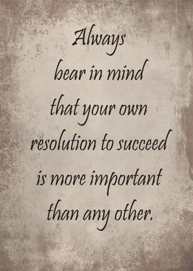 Your Resolution to succeed