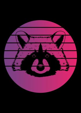 Raccoon Retro Vintage