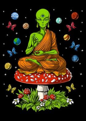 Mushroom Alien Buddha