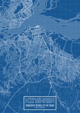 Kinshasa Map Blueprint