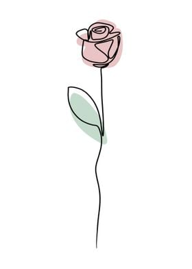 Minimalist Single Rose