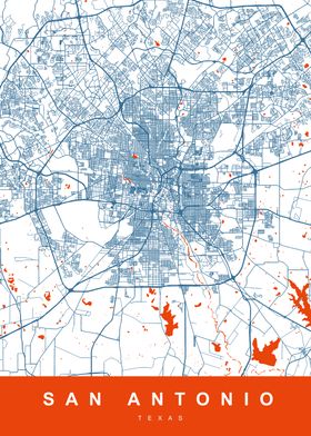 SAN ANTONIO Map TEXAS