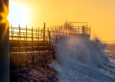 Scaffolding on Porthcawl