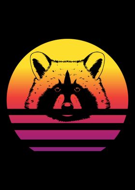 Raccoon Retro Vintage