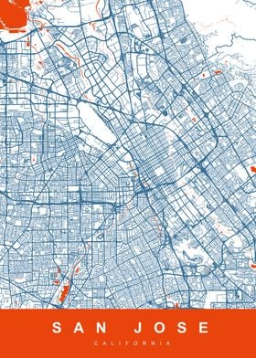 SAN JOSE Map CALIFORNIA