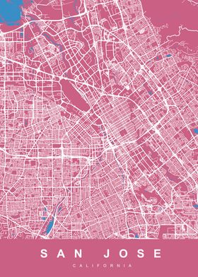 SAN JOSE Map CALIFORNIA