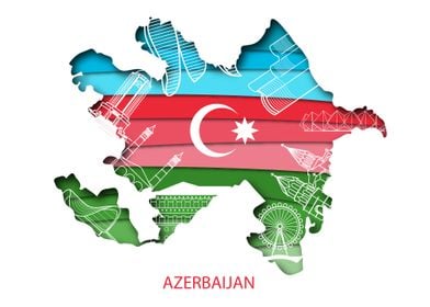 map of Azerbaijan