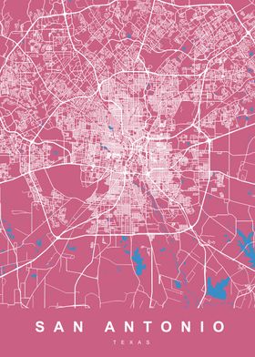 SAN ANTONIO Map TEXAS