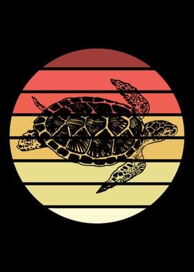 Sea Turtle Retro Vintage