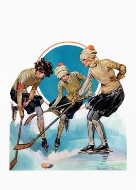 Retro vintage hockey | Poster