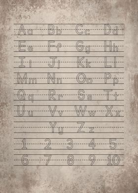 Rustic Alphanumeric Chart