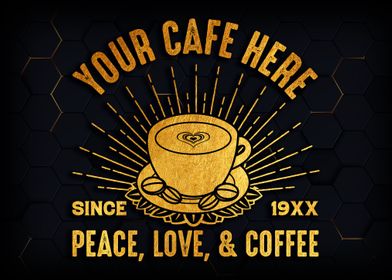 Coffee peace love 