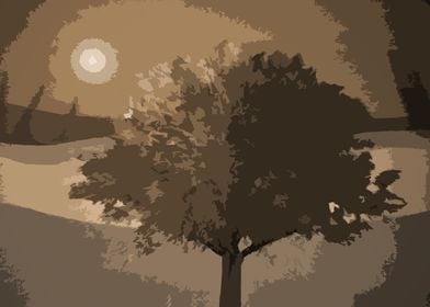 Sepia Tree