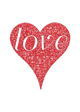 Stitched Red Love Heart