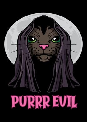 Purrr Evil Funny Black