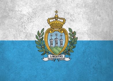 Flag of San Marino on Wall