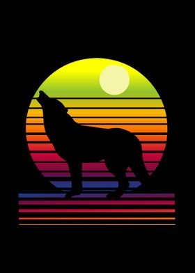 wolf retro animal