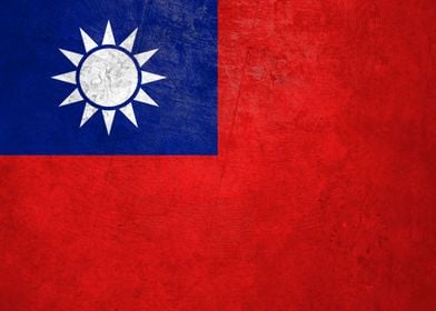 Flag of Taiwan on Wall