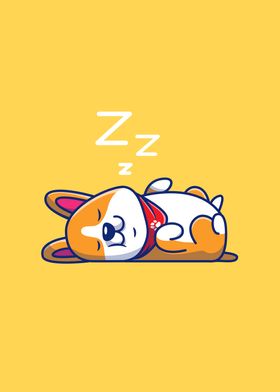 Cute Corgi Sleeping