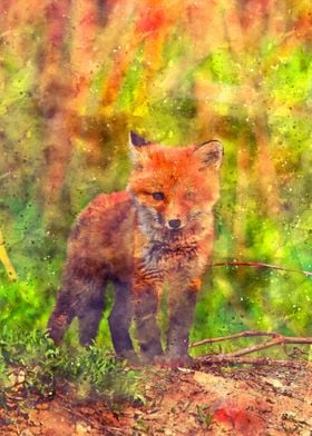 Fox Paint Art