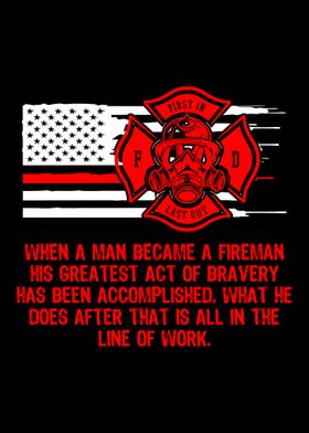 Firefighter Wall Art Decor