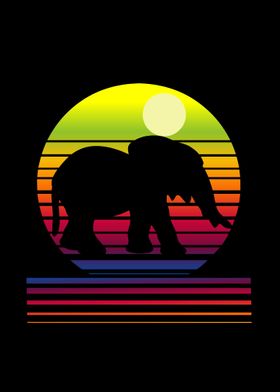 elephant retro animal