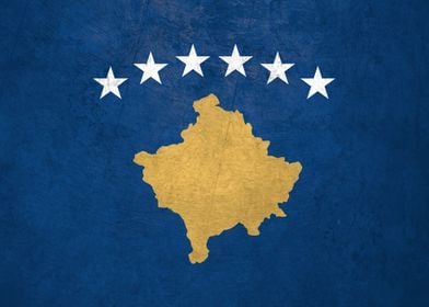 Flag of Kosovo on Wall