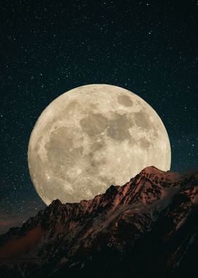 moon and mountain