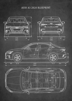 Audi A3 2020 Blueprint