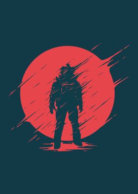 Silhouette astronaut