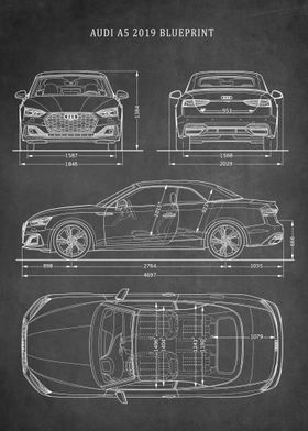 Audi A5 2019 Blueprint