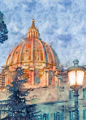 The Rome Watercolor