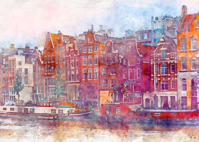 Amsterdam Watercolor Pain