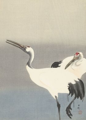 Koson Japanese Two Cranes 