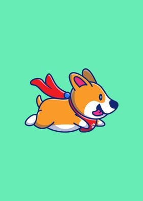 Cute Corgi Dog Super