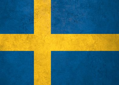 Flag of Sweden on Wall