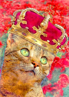 The King Cat Watercolor