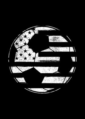 Soccer Football USA Flag