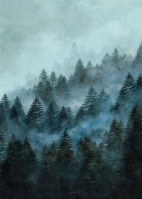 Watercolor Forest