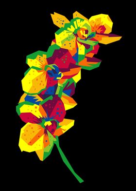 orchid nature popart