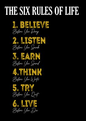 the six rules of life