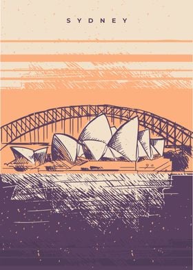 Australia Sketch Landmarks