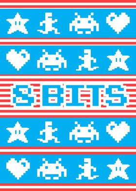 8 Bits pixel arcade style