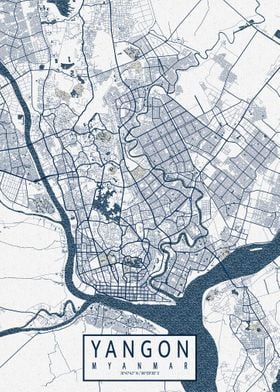 Yangon City Map Coastal