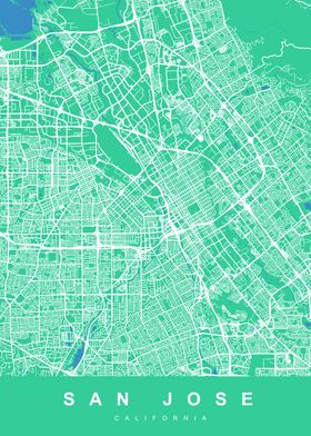 SAN JOSE Map CALIFORNIA