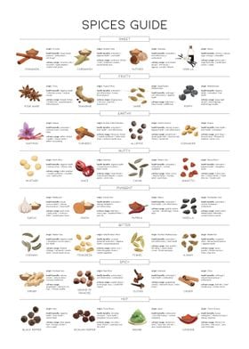 Spices guide poster
