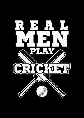 Real Men Play Cricket Gift